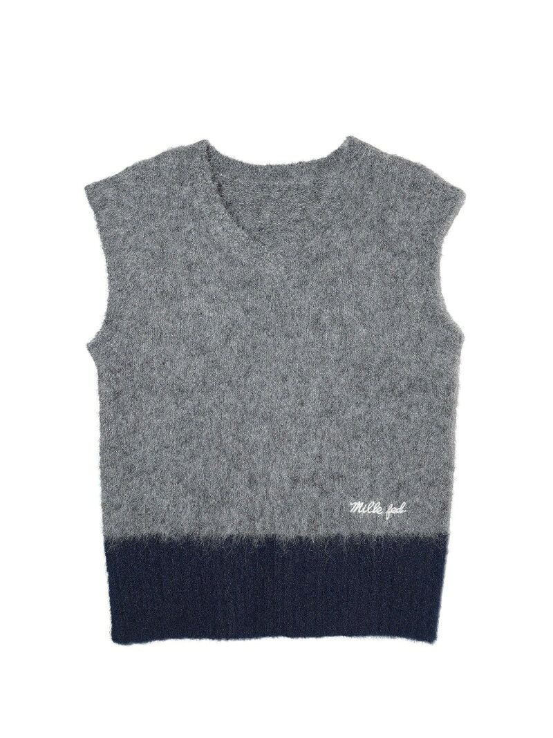 Rakuten - 【SALE／50%OFF】SHAGGY KNIT VEST MILKFED. ミルクフェド ジャケット・アウター その他のジャケット・アウター グレー ブルー パープル【RBA_E】【送料無料】[Rakuten Fashion]