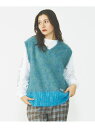 【SALE/50%OFF】SHAGGY KNIT VEST MILKFED. MILKFED. ミルクフェド トップス ベスト・ジレ グレー ブルー パープル【...