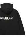 BASIC SWEAT HOODIE MILKFED. MILKFED. ミルクフェド トップス パーカー・フーディー ブラック イエロー グリーン ピンク ホワイト【送料無料】[Rakuten Fashion]