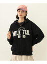 COLLEGE PATCH ZIP UP HOODIE MILKFED. MILKFED. ミルクフェド トップス パーカー・フーディー ホワイト レッド ネイ...