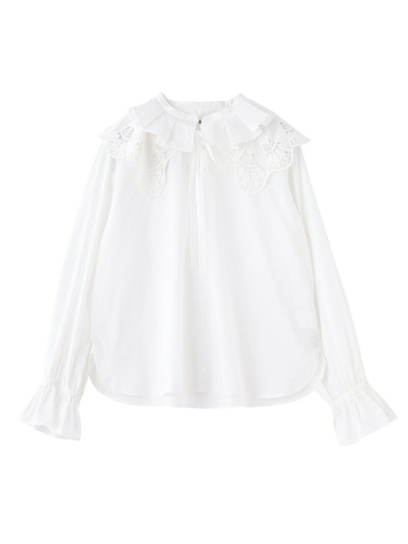 Rakuten - MULTI RUFFLE COLLAR BLOUSE MILKFED. ミルクフェド トップス シャツ・ブラウス ホワイト ベージュ ブラック【送料無料】[Rakuten Fashion]