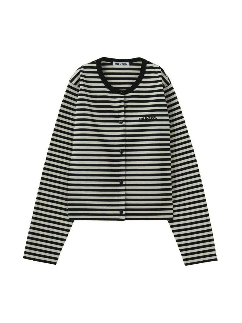 Rakuten - FLOWER ELBOW CARDIGAN MILKFED. ミルクフェド トップス ニット ネイビー イエロー ブラック【送料無料】[Rakuten Fashion]