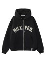 ARCH LOGO ZIP UP HD MILKFED. ミルクフェド トップス パーカー・フーディー ブラック グリーン グレー ホワイト ピンク【送料無料】[Rakuten Fashion]