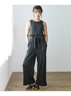 [Rakuten Fashion]JUMPSUIT MILKFED. ミルクフェド パンツ/ジーンズ サロペット/オールインワン ベージュ ブラック ピンク【送料無料】