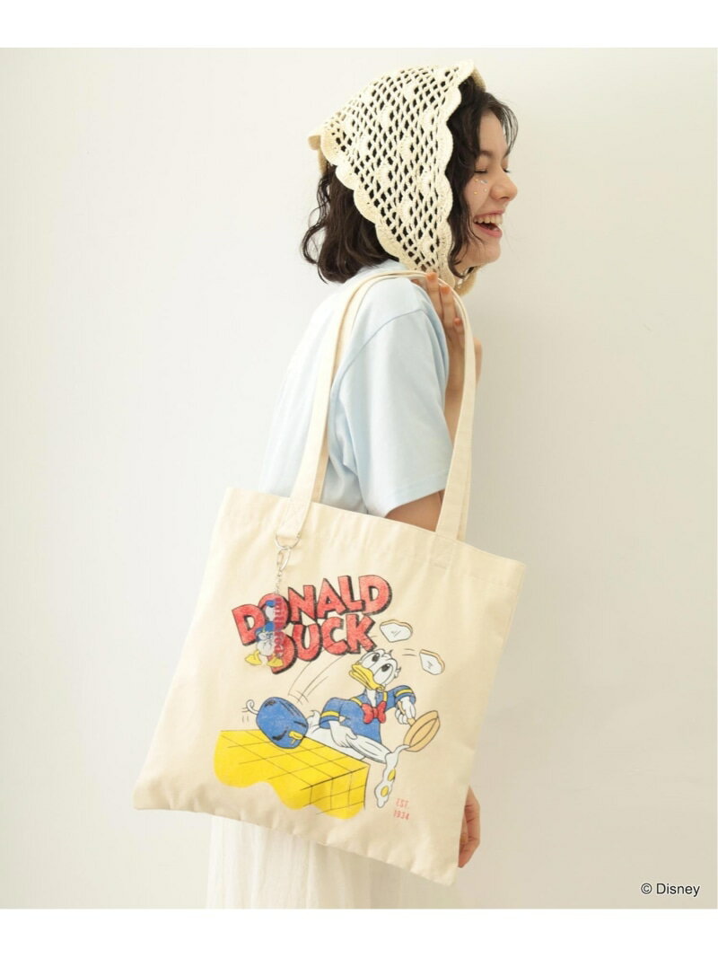 MILKFED./(W)DONALD DUCK / COOKING TOTE MILKFED. ミルクフェド バッグ トートバッグ ホワイト【送料..