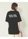 LOGO SLAB S/S TEE MILKFED. MILKFED. ミルクフェド トップス カットソー・Tシャツ ブラック ブラウン ホワイト【先行予約】*【送料無料】[Rakuten Fashion]