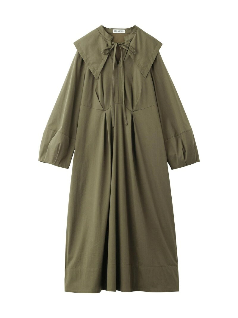 Rakuten - 【SALE／50%OFF】DETACHABLE COLLAR DRESS MILKFED. ミルクフェド ワンピース・ドレス その他のワンピース・ドレス グリーン ブルー【RBA_E】【送料無料】[Rakuten Fashion]