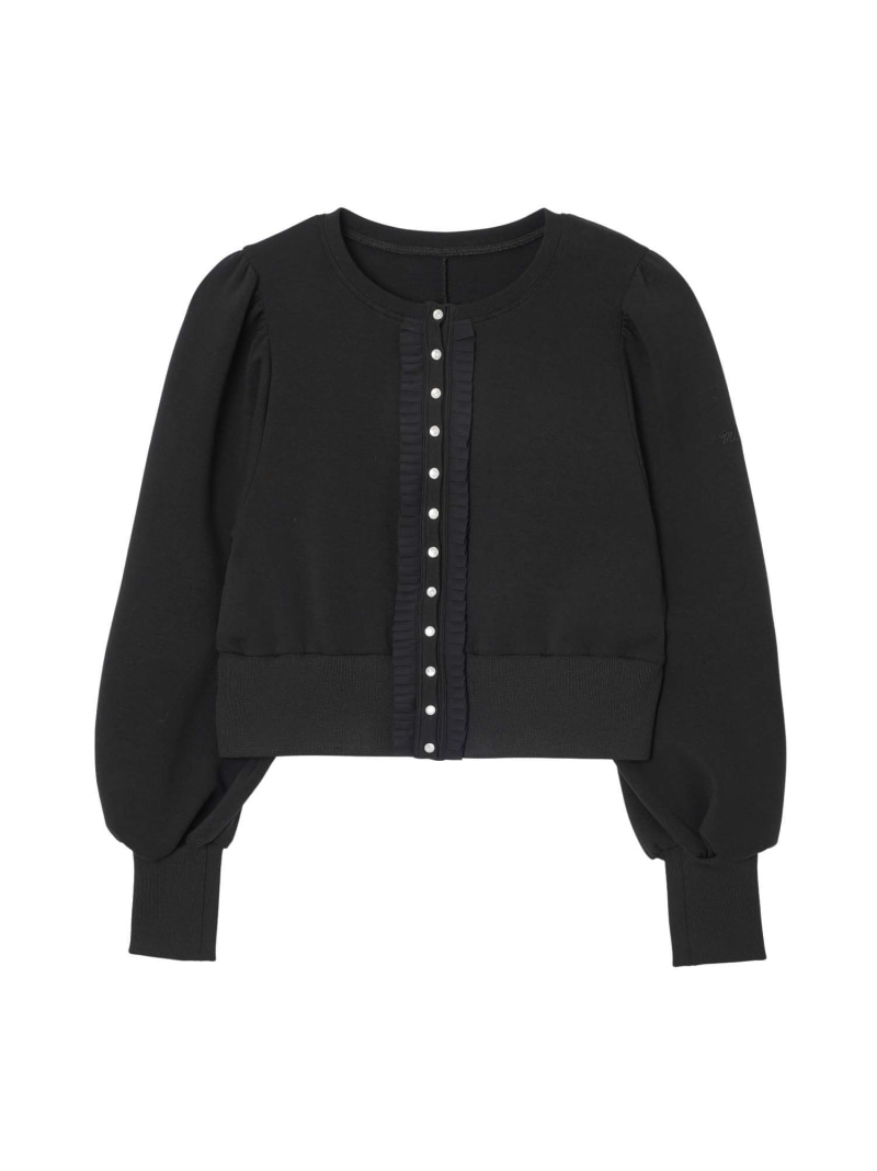 Rakuten - 【SALE／50%OFF】PUFF SLEEVE CARDIGAN MILKFED. ミルクフェド トップス カットソー・Tシャツ ブラック グレー【RBA_E】【送料無料】[Rakuten Fashion]