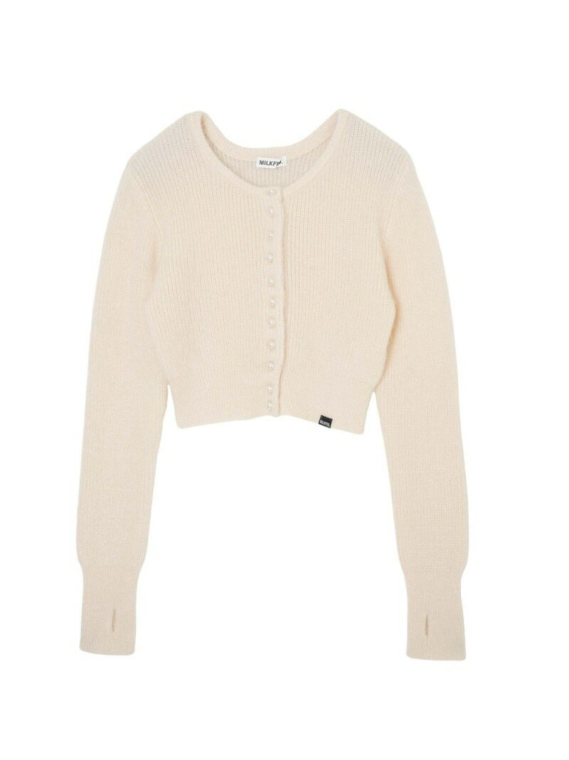 Rakuten - 【SALE／50%OFF】PEARL BUTTON KINT CARDIGAN MILKFED. ミルクフェド トップス ニット ホワイト ブルー ブラック【RBA_E】【送料無料】[Rakuten Fashion]