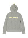 【SALE/50%OFF】PILE ZIP HOODIE MILKFED. MILKFED. ミルクフェド トップス パーカー・フーディー ネイビー グレー ピ...