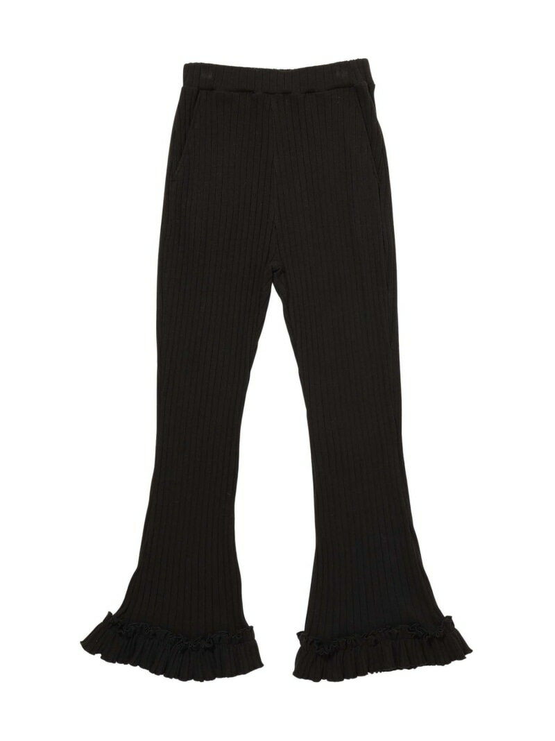 Rakuten - 【SALE／50%OFF】RUFFLE HEM FLARE PANTS MILKFED. ミルクフェド パンツ その他のパンツ ブラック ベージュ グリーン【RBA_E】【送料無料】[Rakuten Fashion]