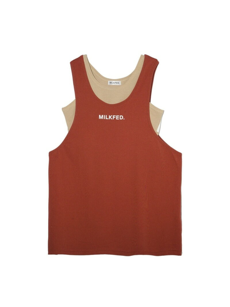 LAYERED LOGO TANK TOP MILKFED. MILKFED. ミルクフェド トップス ノースリーブ・タンクトップ ネイビ..