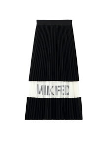 LOGO PLEATED SKIRT MILKFED. ミルクフェド スカート スカートその他 ブラック レッド ホワイト【送料無料】[Rakuten Fashion]