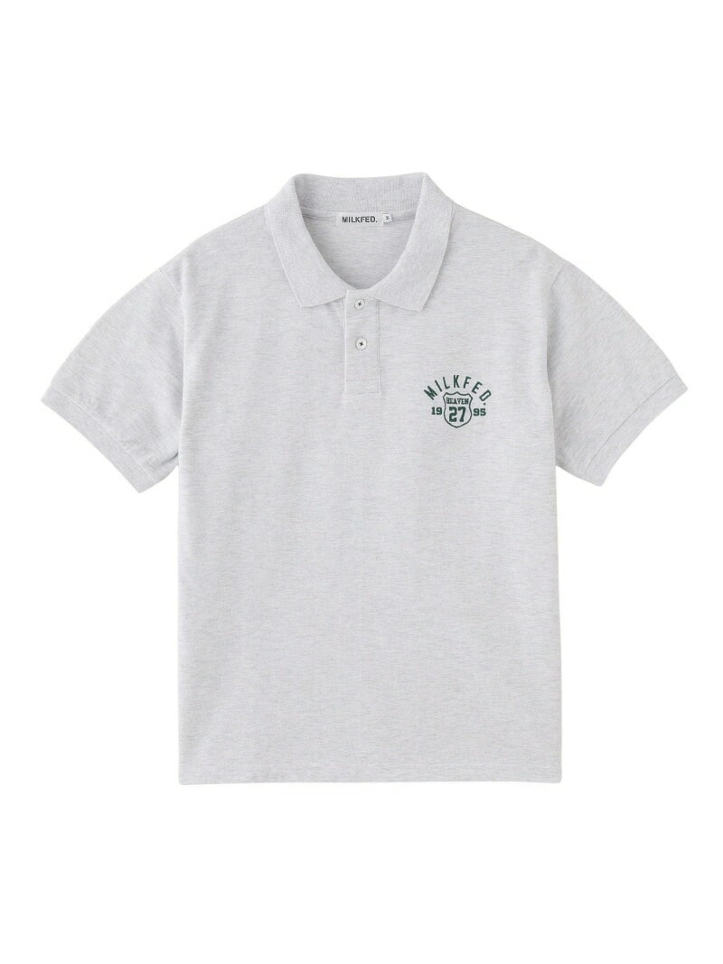 Rakuten - EMBLEM EMBROIDERED POLO SHIRT MILKFED. ミルクフェド トップス シャツ・ブラウス グレー【送料無料】[Rakuten Fashion]