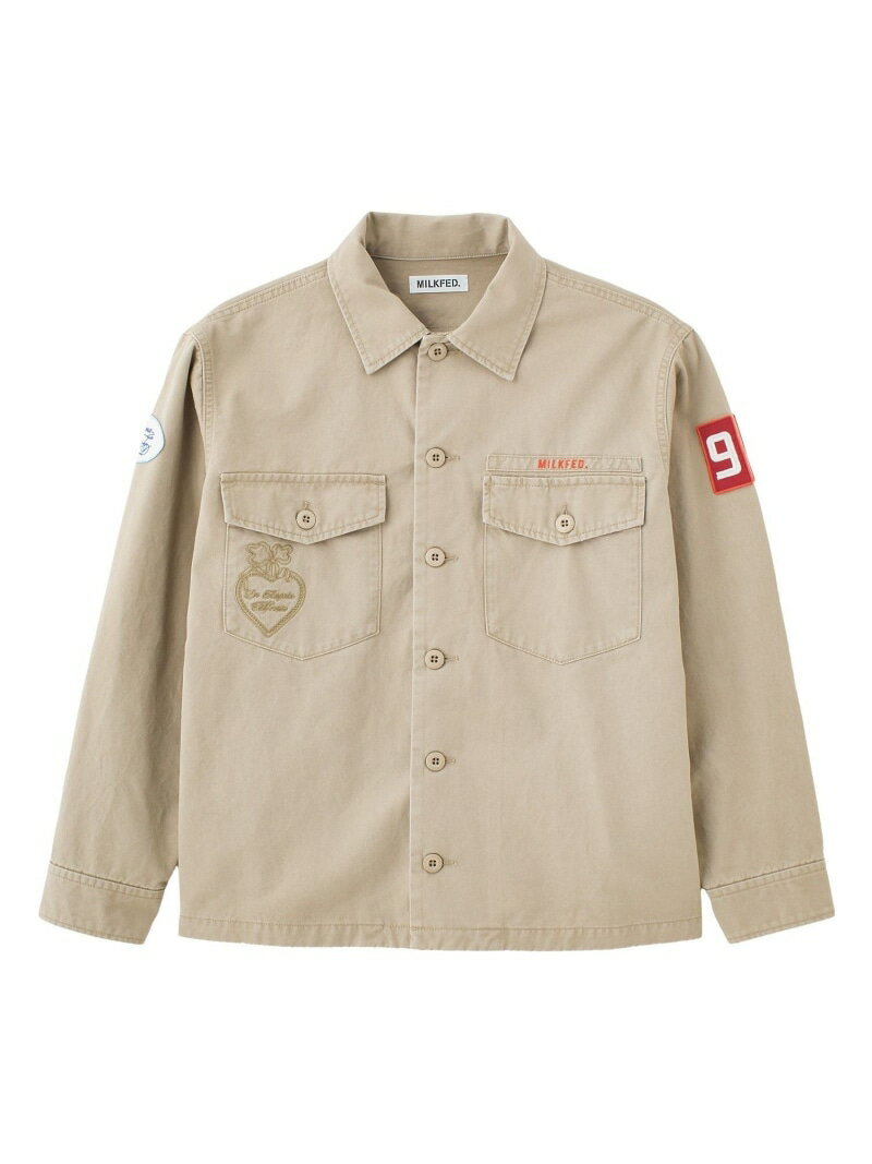 Rakuten - PATCHED UTILITY SHIRT MILKFED. ミルクフェド トップス シャツ・ブラウス ネイビー グリーン ベージュ【送料無料】[Rakuten Fashion]