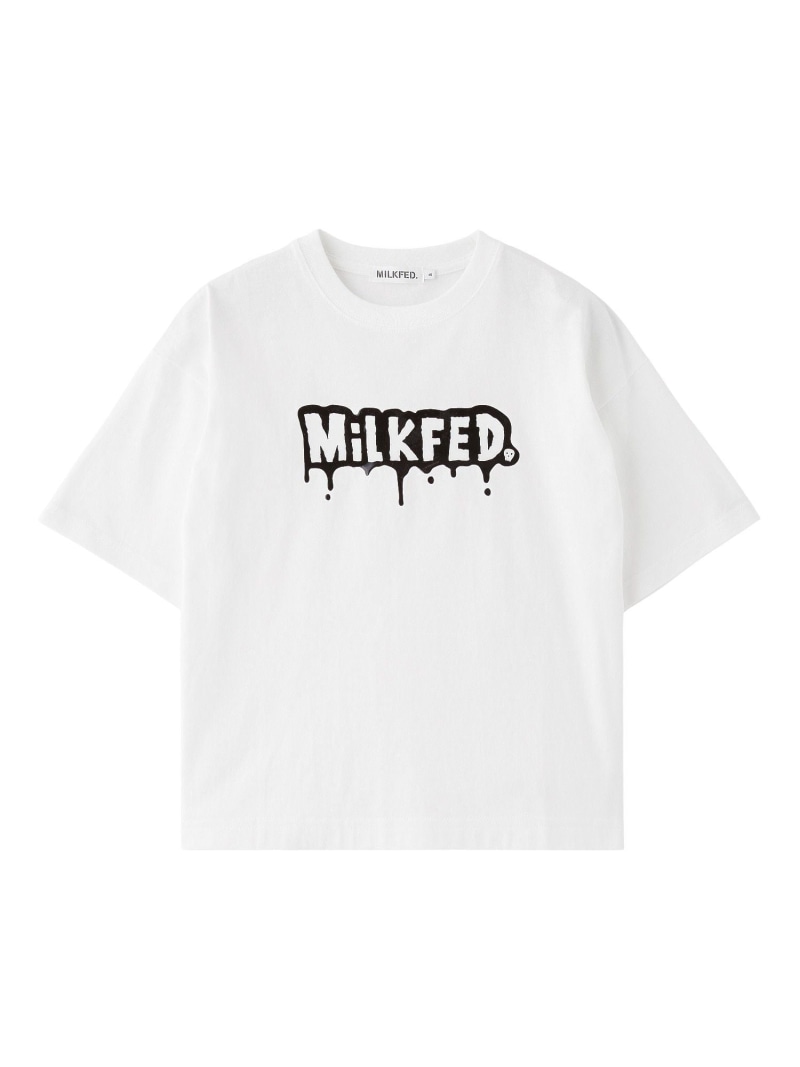 Rakuten - MELT MILKFED. WIDE S/S TEE MILKFED. ミルクフェド トップス カットソー・Tシャツ ブラック ホワイト【送料無料】[Rakuten Fashion]