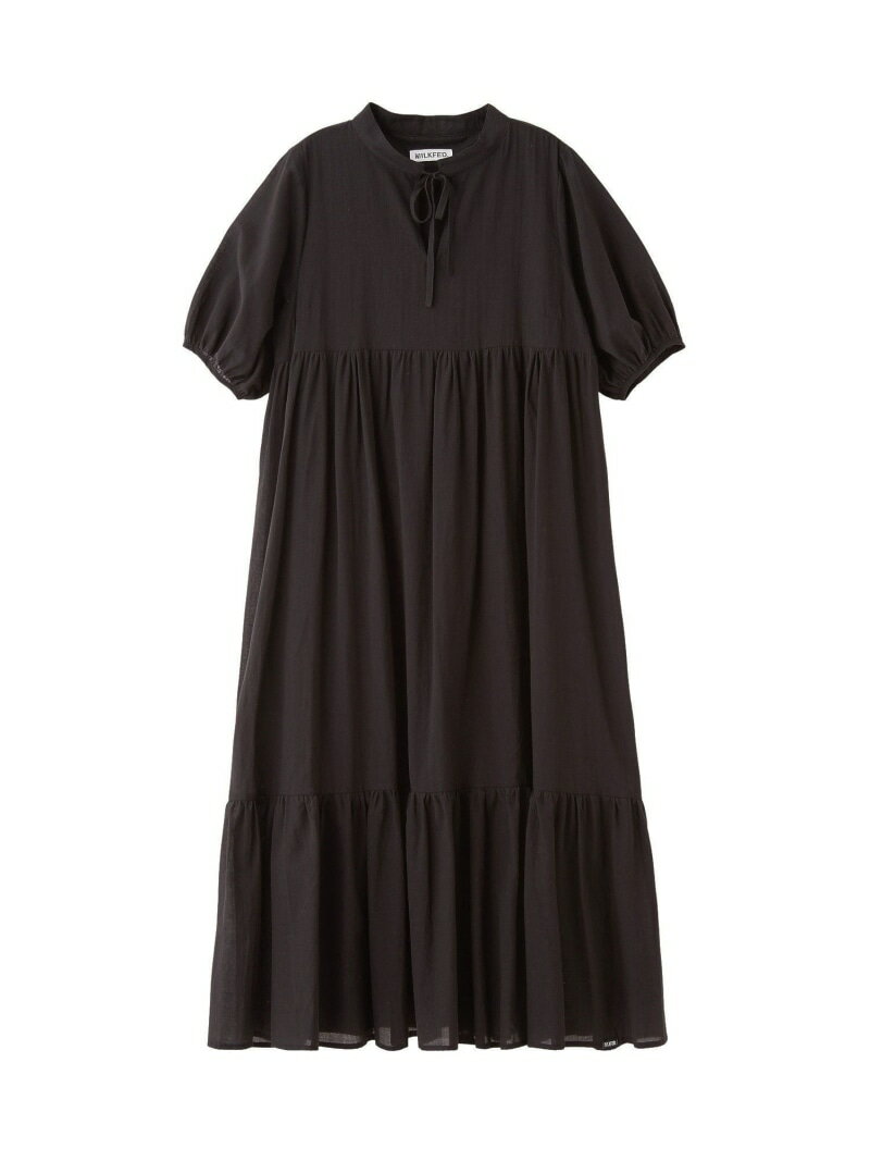 Rakuten - TIERED LONG DRESS MILKFED. ミルクフェド ワンピース・ドレス その他のワンピース・ドレス レッド ブラック【送料無料】[Rakuten Fashion]
