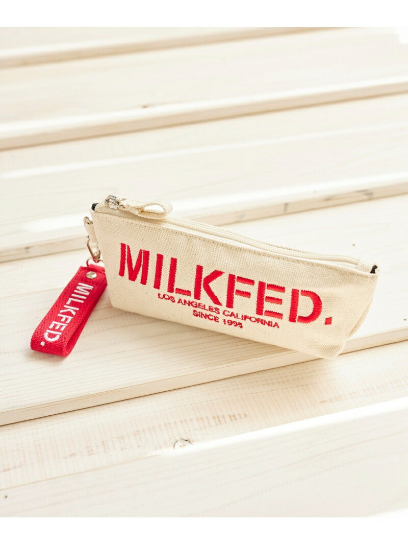 ミルクフェド ペンケース レディース STENCIL LOGO PENCIL CASE MILKFED. MILKFED. ミルクフェド 文房具 その他の文房具 ベージュ ブラック ピンク パープル ネイビー レッド[Rakuten Fashion]