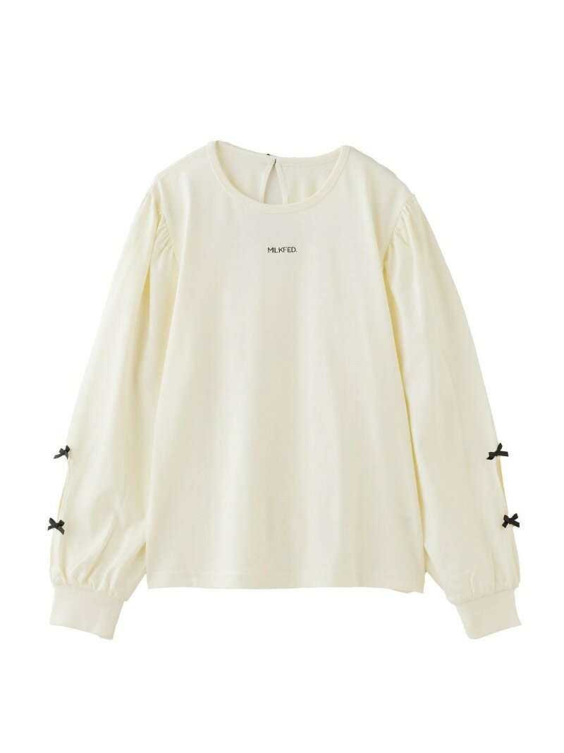 Rakuten - 【SALE／50%OFF】RIBBON L/S TOP MILKFED. ミルクフェド トップス カットソー・Tシャツ ブラウン ブラック ホワイト【RBA_E】【送料無料】[Rakuten Fashion]