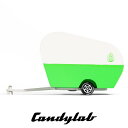 ニューヨーク・ブルックリン発 Candylab(キャンディラボ) Pinecone Camper CND C479 トイカー ミニカー トレーラー 子供 木製 キャンプ 牽引 けん引 おうち遊び ジオラマ 海外 輸入 玩具 男の子 木のおもちゃ おしゃれ