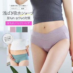 ＜授乳・マタニティインナー＞産前産後ずっと使える！尿もれパッドがいらないママのための吸水ショーツ【589559】2枚までメール便可 マタニティショーツ 産後ショーツ 妊娠 出産 産前 産後 入院準備 尿もれ おりもの