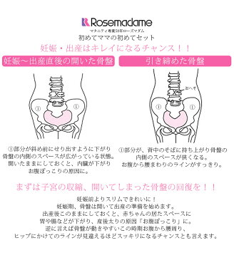 ＜マタニティ下着・インナー＞Rosemadame　ニッパー＆サポーター産後ひきしめセット(015-1704-02)ママ マタニティー 下着 肌着 妊婦帯 腹帯 腹帯 防寒対策 腰痛 戌の日 産後　出産準備　肩こり　腰痛　下半身　姿勢　下半身太り　帝王切開　骨盤矯正