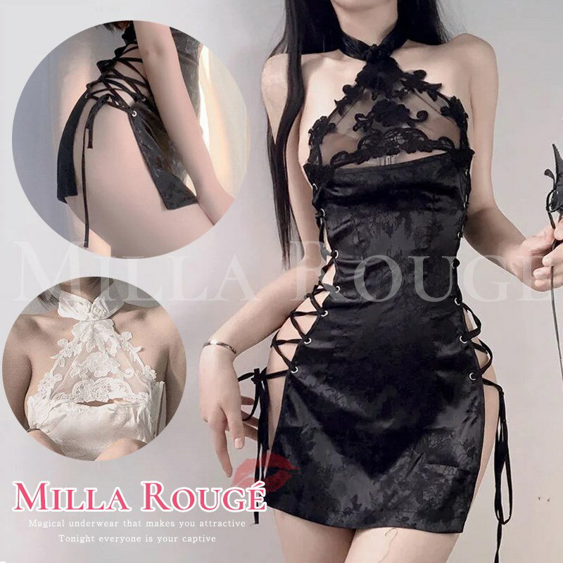 樂天商城 - チャイナドレス セクシー ハロウィン チャイナ コスプレ ドレス チャイナ服 ミニ コスチューム 仮装 スリット入り 透け シースルー ミニワンピース ミニワンピ コスプレ衣装 夜用 かわいい 衣装 可愛いコスプレ 大人 エロ エロい レディース 女性