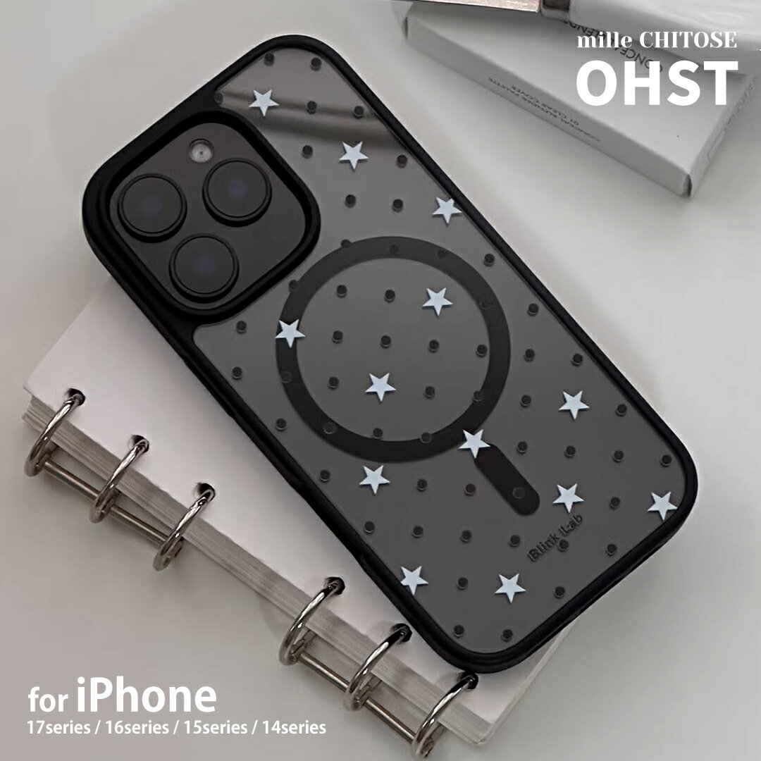 乐天商城 - iPhone17 ケース iPhone17Pro ケース MagSafe対応 iPhone16 ケース iPhone14 iPhone15 ケース iPhone15 pro ケース カバー アイフォン クリア アクリル スマホケース クリア 星 ドット ホワイト ブラック 推し活 かわいい 韓国