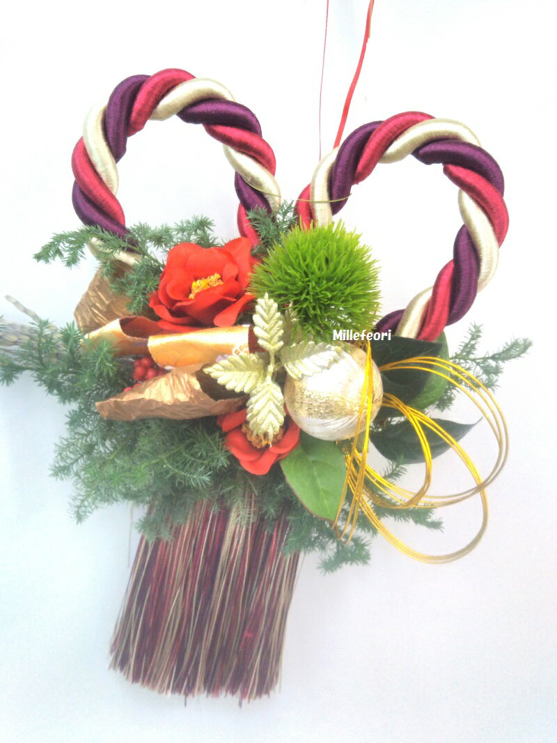 ハートのしめ飾り お正月飾り おしゃれ 送料無料