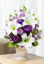 仏花 仏花 プリザーブドフラワー お供え お悔やみ 供花 お花 仏壇 枯れない 花 喪中見舞い 一周忌 四十九日 お悔やみ 仏壇 仏壇用 お盆 新盆 初盆 お彼岸 法事 ペット 線香 セット 大きい仏花 大きめ仏花 NO.202501 パープル(4)