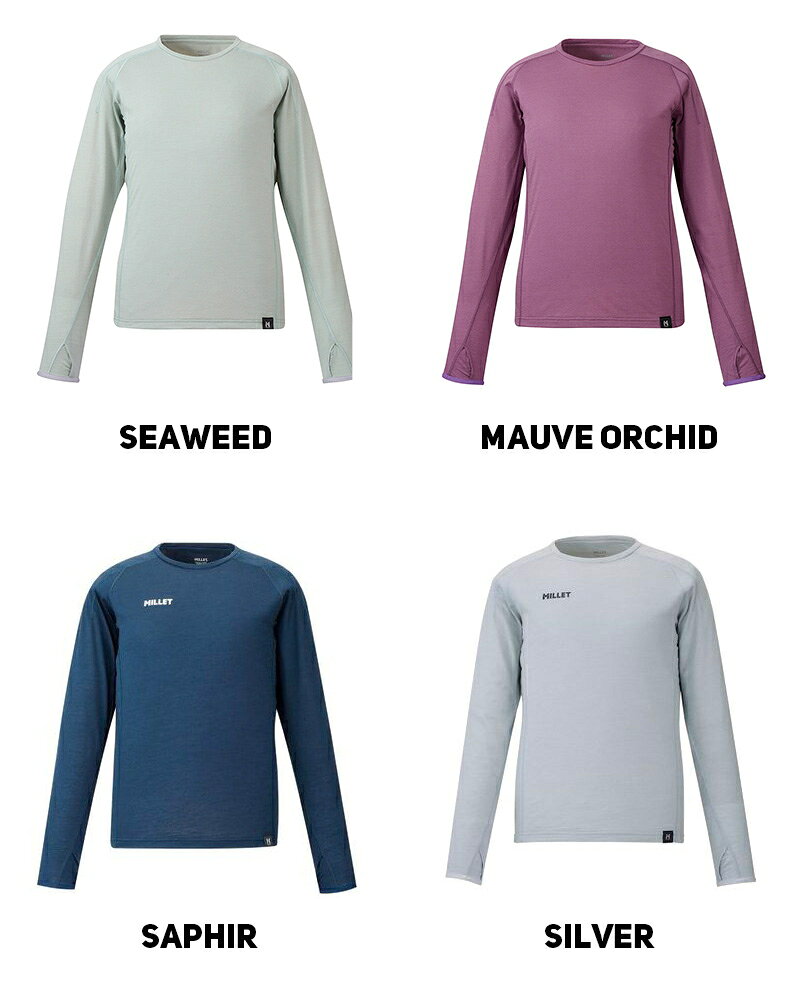 【セール期間20%OFF】【公式アウトレット】ミレー(Millet) 【レディース】ウビック ウール クルー ロングスリーブ MIV03216 レディース UBIC 長袖 millet-outlet-10002387 ミレー公式アウトレット楽天市場店 サンプル画像2