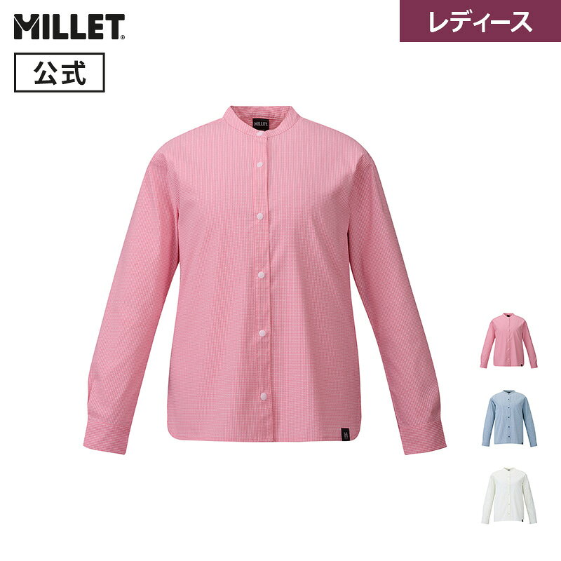 【セール期間30%OFF】【公式アウトレット】ミレー(Millet) インセクト バリヤー チェック スタンドシャツ ロングスリーブ MIV03222 【レディース】 INSECT BARRIER 長袖