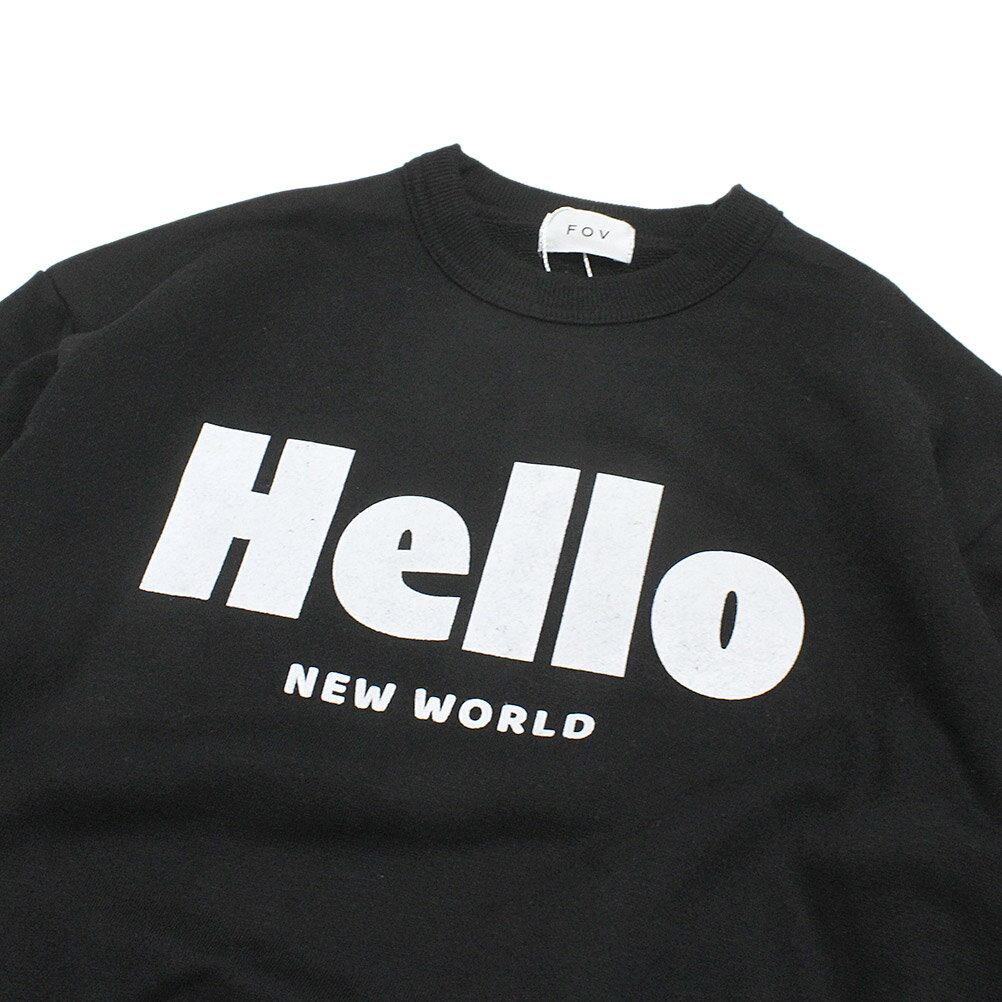 【FOV/フォブ/こども服/キッズ/親子/カジュアル】 セール 【70%OFF】 Hello ビッグトレーナー ブラック(BK)