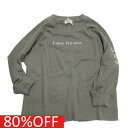 【子供服/ジュニア/アンディニー/undeny./キッズ/大人/女の子】 セール 【50%OFF】 あす楽 ロゴバックスリットビッグトレーナー カーキ(KH)