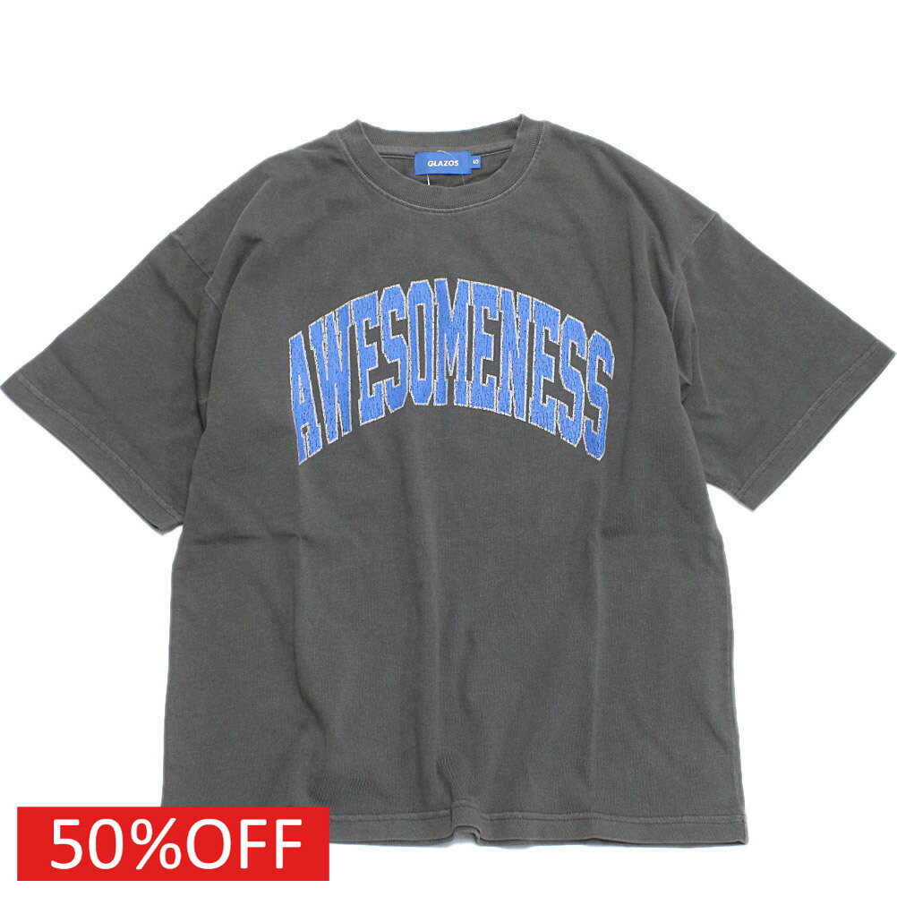 樂天商城 - 【子供服/GLAZOS/グラソス/男の子/ジュニアサイズ】 セール 【50%OFF】 【ヘビーウェイト天竺】ピグメントカレッジロゴTシャツ チャコール(81)