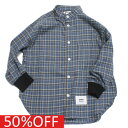 【ジェネレーター/子供服/GENERATOR/ジュニア 】 セール 【50%OFF】 チェックバンドカラーシャツ ブルー(BL)