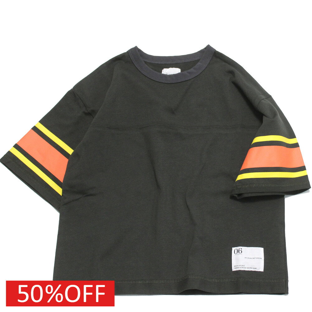 “セスタヴォカーレ”のトライリニアTシャツ・デイリーにおすすめな半袖Tシャツ・前後の切り替えが特徴・袖の配色ラインがアクセント・袖丈を長めに設定したゆったりシルエット・コットン100%で優しい肌触りmodel グレーベージュ　119cm/110サイズ着用スミ　126cm/110サイズ着用本体　綿100%グレーベージュメーカー希望小売価格はメーカーカタログに基づいて掲載しています関連キーワード:子供服 キッズ 男の子 女の子 ガールズ ボーイズ ジュニア ユニセックス スミ 130cm 140cm 150cm 160cm vockntrlt25sトップ&nbsp;>&nbsp;セール&nbsp;>&nbsp;ブランド一覧&nbsp;>&nbsp;サ&nbsp;>&nbsp;セスタヴォカーレ(6゜vocaLe)トップ&nbsp;>&nbsp;ブランド一覧&nbsp;>&nbsp;サ&nbsp;>&nbsp;セスタヴォカーレ(6゜vocaLe)トップ&nbsp;>&nbsp;アイテム一覧&nbsp;>&nbsp;トップス&nbsp;>&nbsp;半袖Tシャツトップ&nbsp;>&nbsp;セール&nbsp;>&nbsp;アイテム一覧&nbsp;>&nbsp;トップス&nbsp;>&nbsp;半袖Tシャツトップ&nbsp;>&nbsp;ボーイズ・ユニセックス&nbsp;>&nbsp;トップス&nbsp;>&nbsp;半袖Tシャツサイズ(cm)130140150160着丈(BC)48.5525457身幅43.5464851ゆき丈43.5475055採寸結果は全てセンチ表記です。商品により多少の誤差がございます。目安とお考え下さい。※BCはバックセンター（首から裾までの後中心）です。※SNPはサイドネックポイント（肩から裾までの直線で計測した長さ）です。生地の透け感なしあり生地の厚み薄手普通厚手生地の伸縮性なしややありありa228a230a299a325a364a