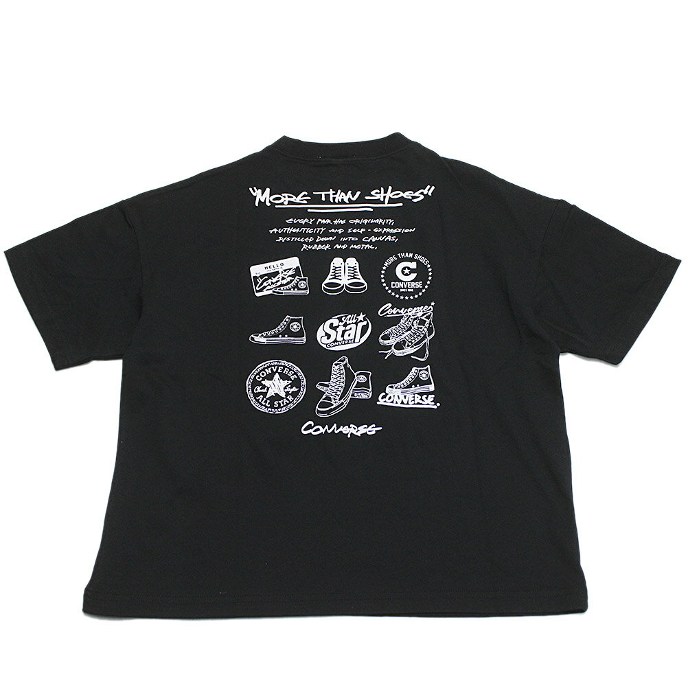 樂天商城 - 【RAT EFFECT ラットエフェクト 子供服 ジュニア】 CONVERSE スニーカーバックプリントTシャツ ブラック
