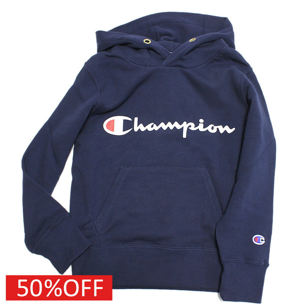 樂天商城 - 【CHAMPION/KIDS/チャンピオン/キッズ/子ども服】 セール 【50%OFF】 シンプルロゴフーディー ネイビー(370)