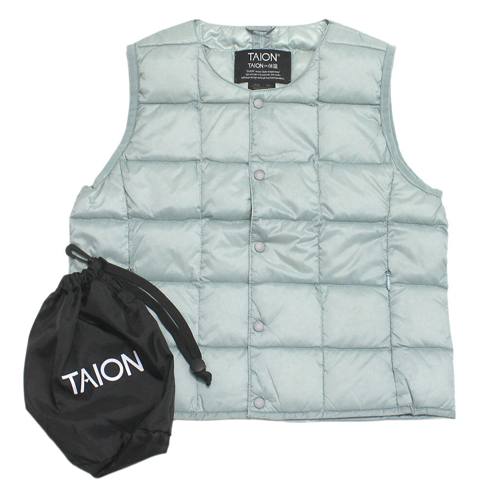 【TAION/タイオン/ダウン/インナーダウン/キッズ/子供服/プレゼント】 クルーネックベスト アイスミン..