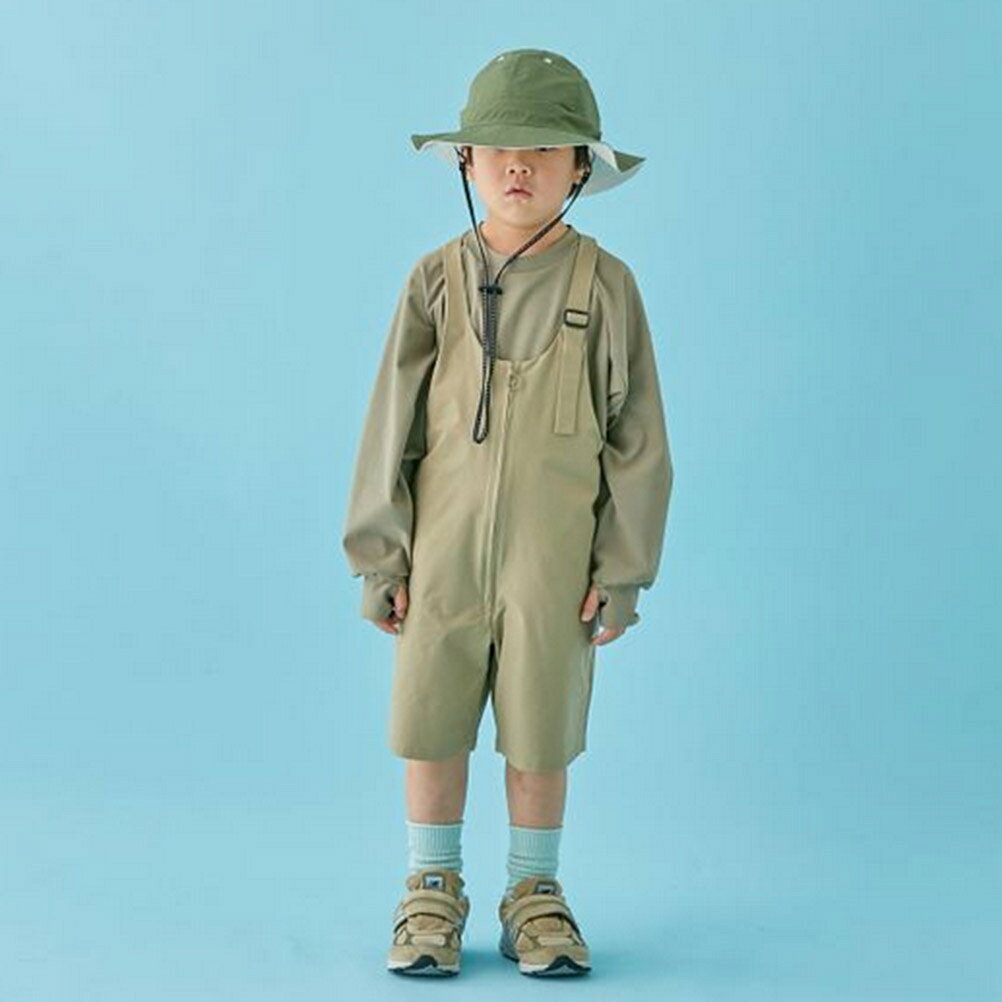 子供服ミリバールの【MOUN TEN./MOUNTEN/マウンテン/子供服/ジュニア】 セール 【50%OFF】 stretch rip サロペット カーキ｜アングル2