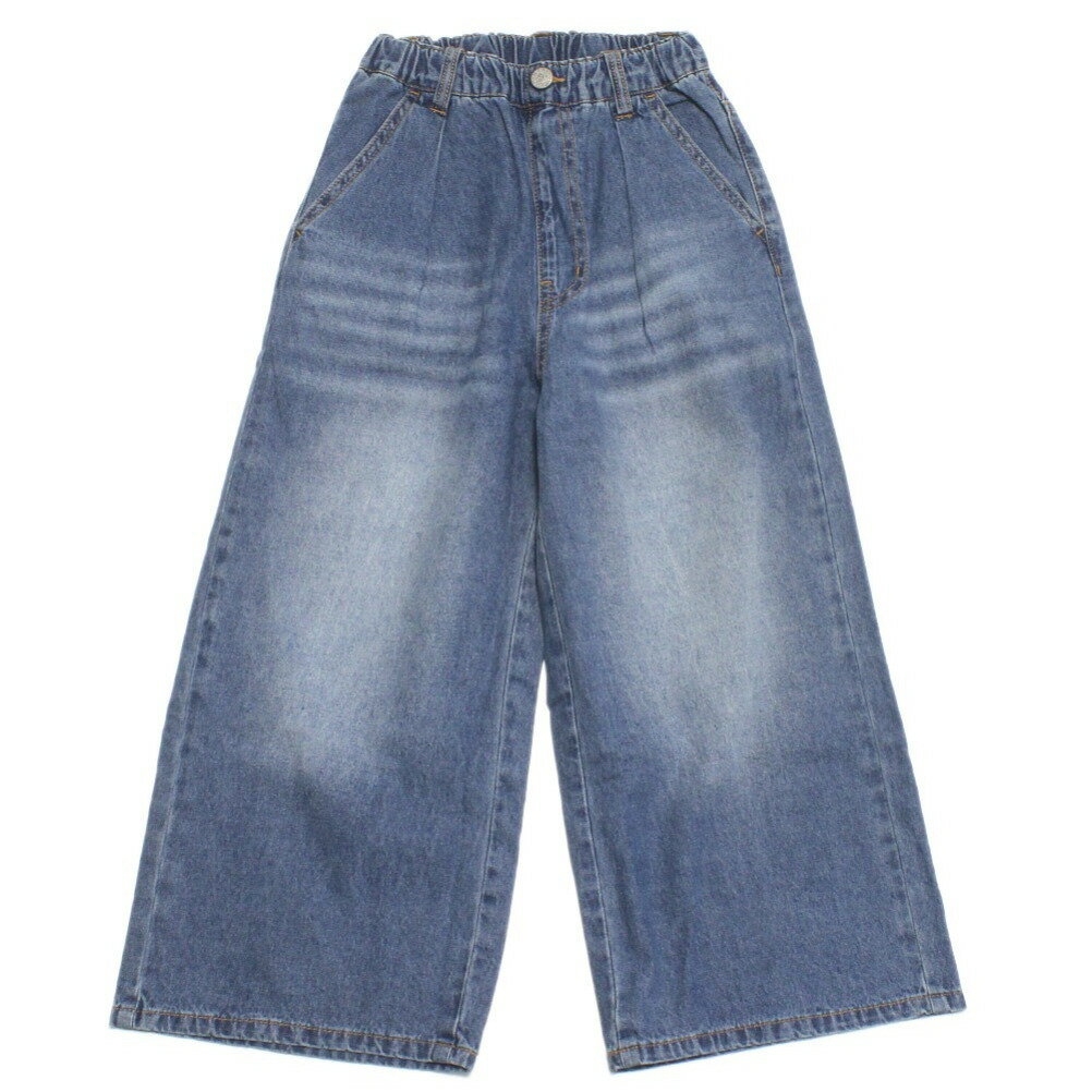 【ocean&ground/オーシャンアンドグラウンド/子供服/ベビー/キッズ/ジュニア】 タックバギーストレートデニムパンツ ナチュラルフェード(NF)