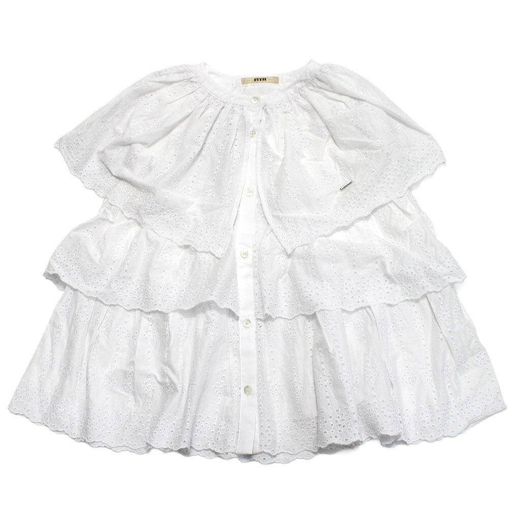 Rakuten - 【フィス/FITH/子供服/親子/フィスベビー/FITH社】 スカラップレース ティアードブラウス 1W白