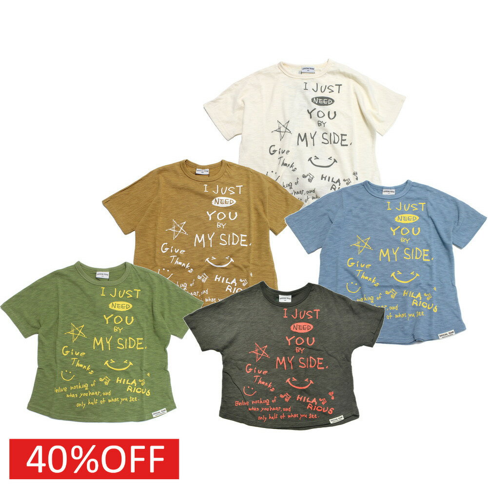 Rakuten - 【オフィシャルチーム OFFICIALTEAM】 セール 【40%OFF】 スラブ天竺ラクガキスマイルTシャツ