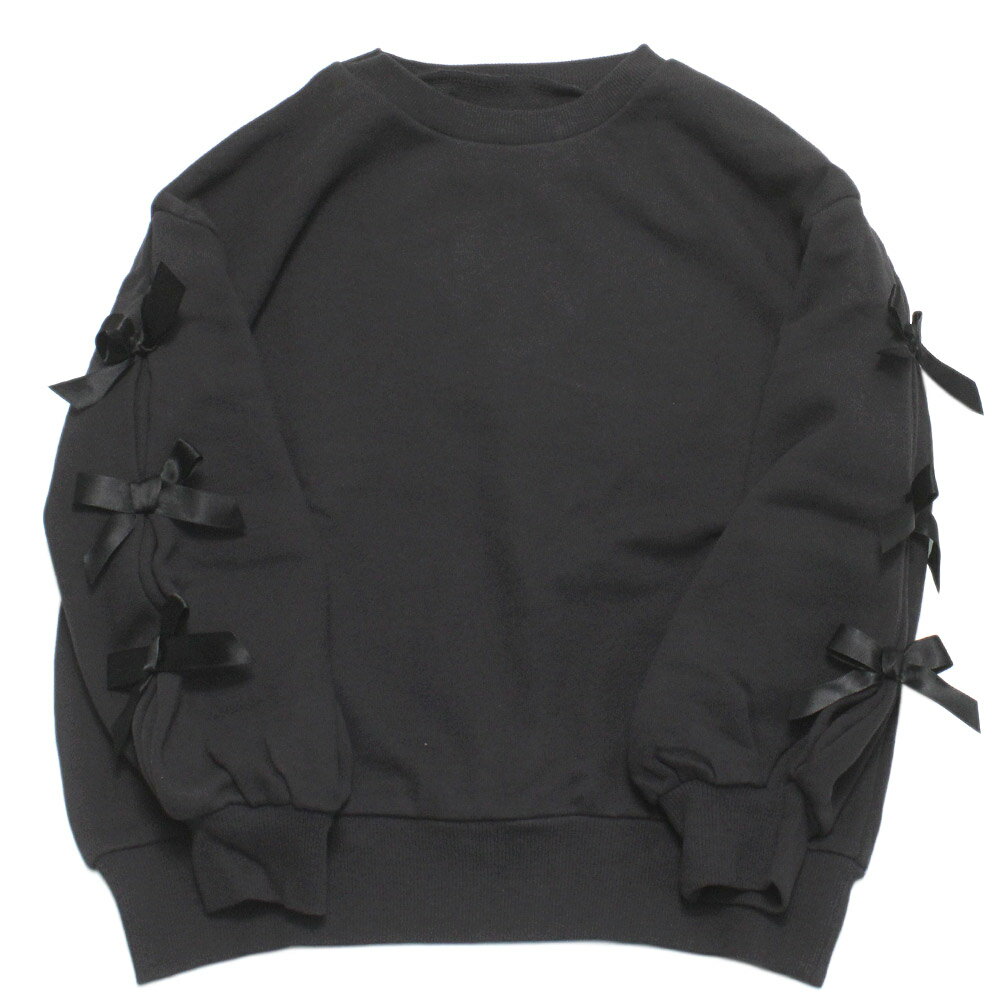 【ocean&amp;ground/オーシャンアンドグラウンド/子供服/ベビー/キッズ/ジュニア】 リボンスリーブスウェット チャコール(CH)