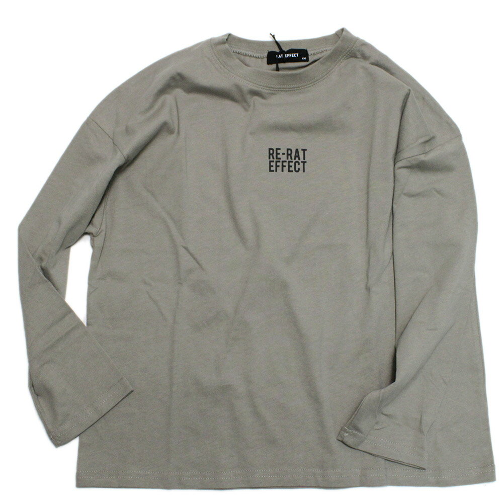 【RAT EFFECT ラットエフェクト 子供服 ジュニア】 ネオンプリント　ロングTシャツ グレー