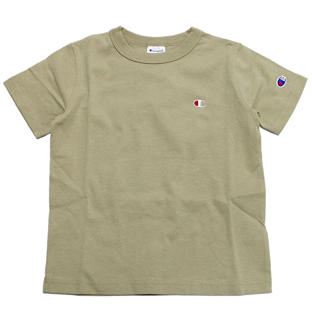 【CHAMPION/KIDS/チャンピオン/キッズ/子ども服】 あす楽 ワンポイントTシャツ ベージュ(780)