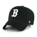 【’47/フォーティーセブン/帽子/キャップ】 ’47 CLEAN UP NO LOOP LABEL RED SOX CAP ブラック