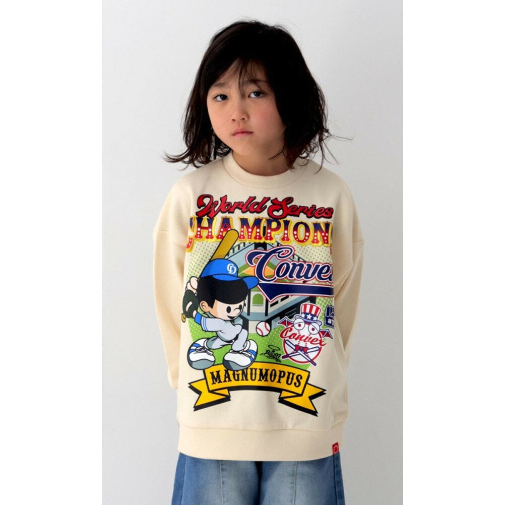 子供服ミリバールの【コンベックス/CONVEX/子供服/ジュニア/キッズ】 セール 【50%OFF】 ベースボールBIGトレーナー オフ(3)｜アングル2