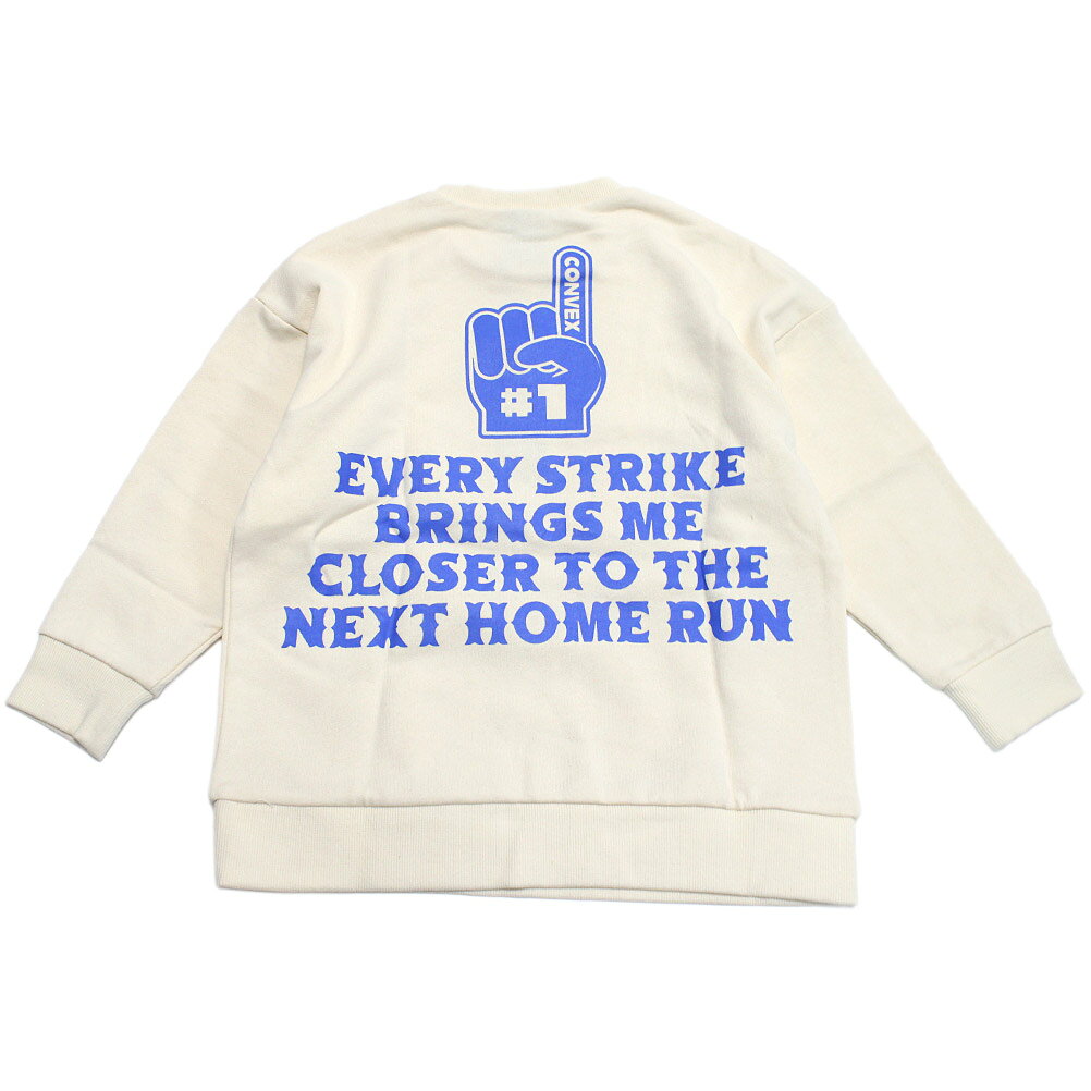 子供服ミリバールの【コンベックス/CONVEX/子供服/ジュニア/キッズ】 セール 【50%OFF】 ベースボールBIGトレーナー オフ(3)｜アングル3